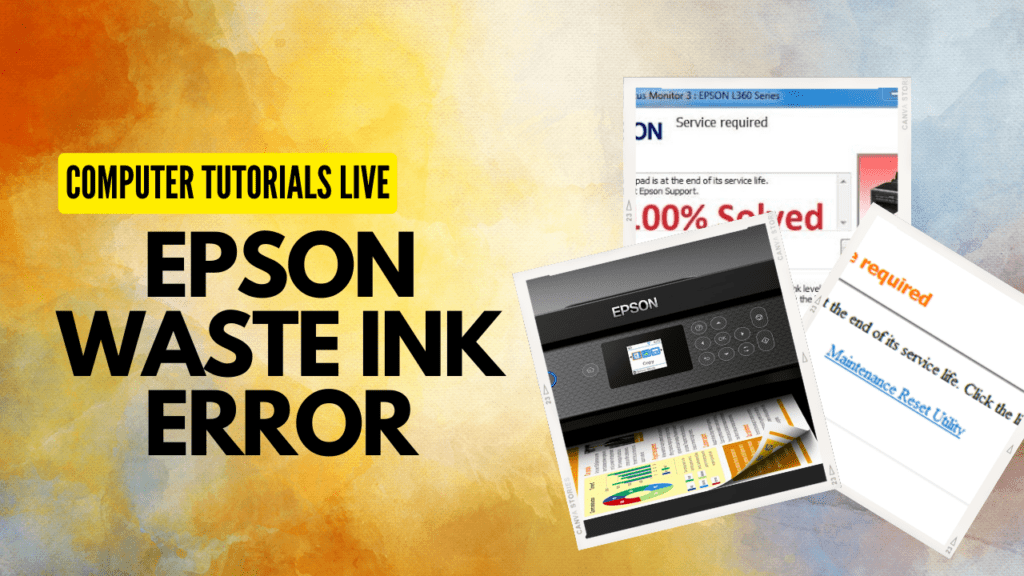 EPSON L130 Printer Waste Ink Pad Error